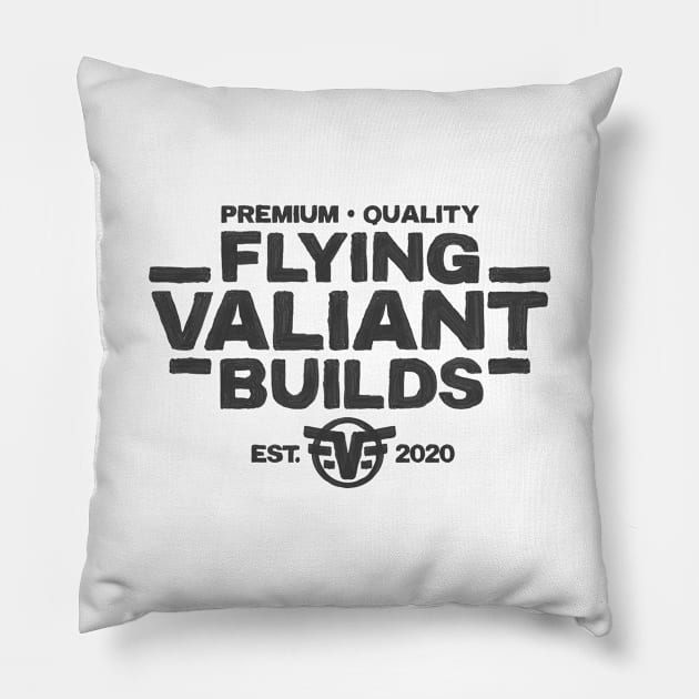 Flying Valiant Builds (Handpainted - Asphalt) Pillow by jepegdesign