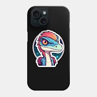 Velociraptor Illustration Phone Case