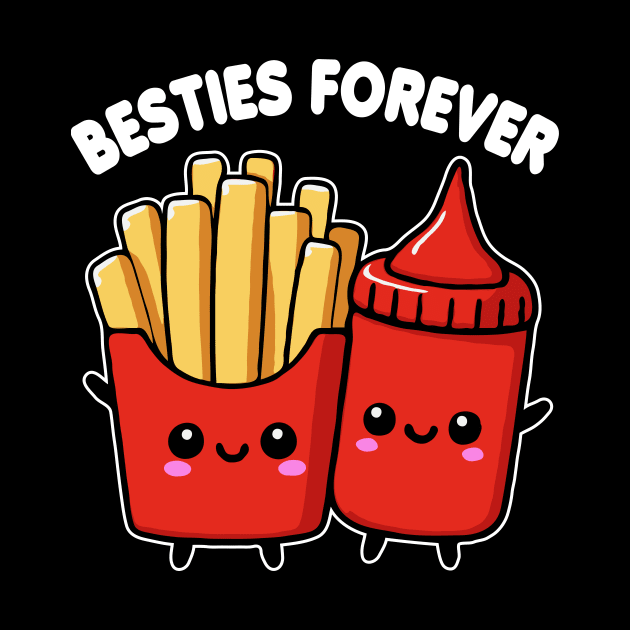 French Fries And Ketchup Besties Forever Funny by valiantbrotha