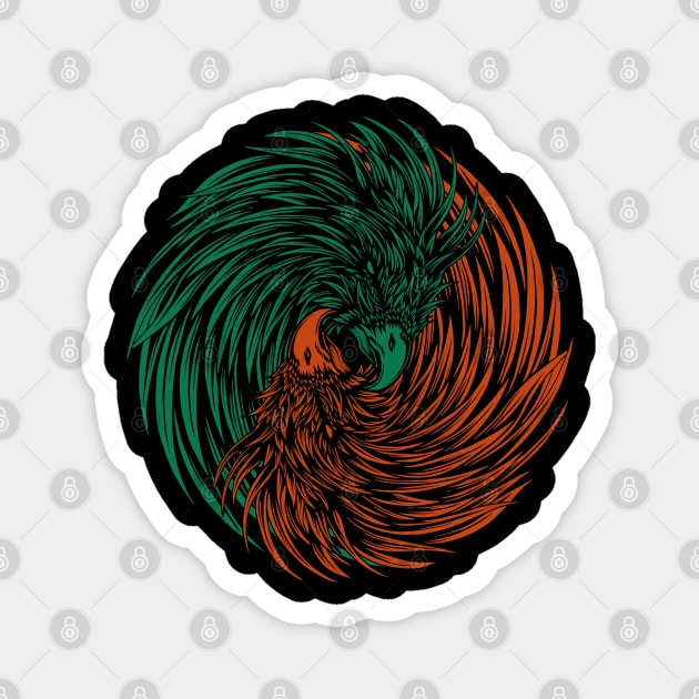 Eagle Yin Yang Magnet by Tuye Project