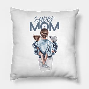 Super mom printed Pillow