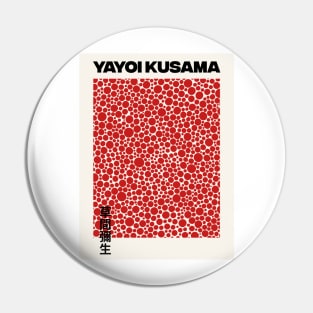 Yayoi Kusama Red Dots Exhibition Wall Art Design, Art Print Canvas Pin