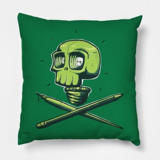 Lightbulb skull Pillow