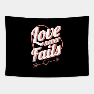 'Love Never Fails' Awesome Family Love Gift Tapestry