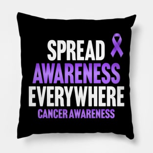 World Cancer Day lavender Ribbon Cancer Awareness Pillow