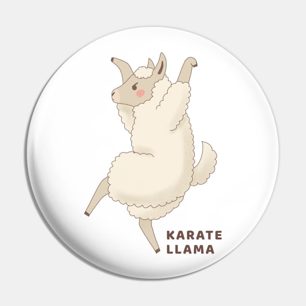 Cute Karate Llama Drawing Pin by MariOyama