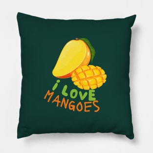 I Love Mangoes! Pillow