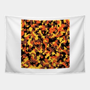 Orange Camouflage Tapestry