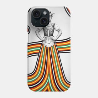 Woman in Traditional Dress Phone Case