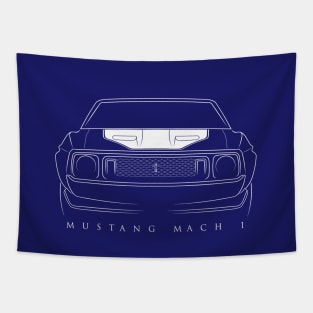 1973 Ford Mustang Mach 1 - front stencil, white Tapestry