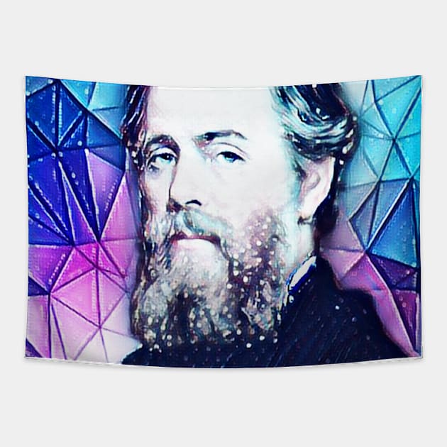 Herman Melville Snowy Portrait | Herman Melville Artwork 5 Tapestry by JustLit