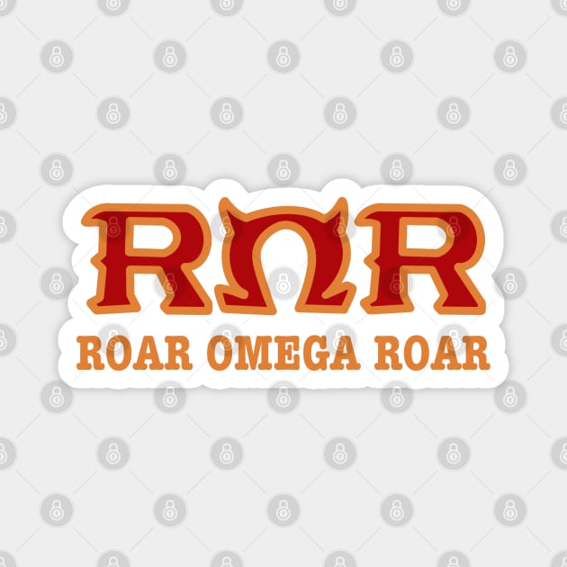 Roar omega roar Magnet by Hundred Acre Woods Designs