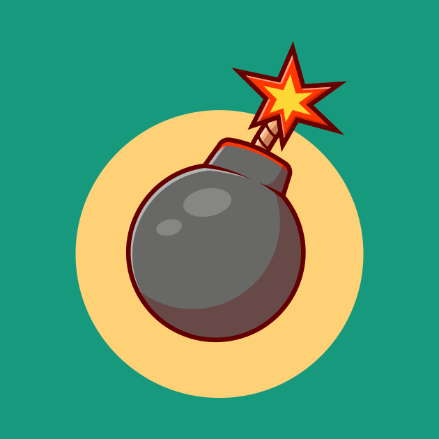 Bomb Cartoon Vector Icon Illustration (2) by Catalyst Labs