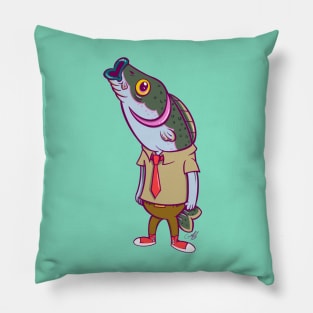 Carl the Salmon Man Pillow