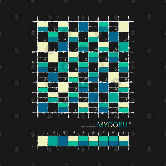 Mydoku_W006_H001_002_F: Sudoku, Sudoku coloring, logic, logic puzzle, holiday puzzle, fun, away from screen by Mydoku