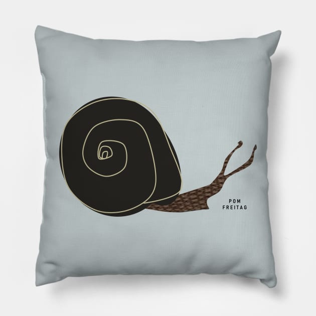 Snail : Pillow by Annie Pom Freitag