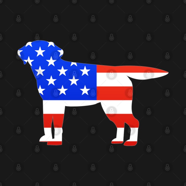 American Flag Labrador Silhouette - Gift For Black Labrador Owner Labrador Lover by HarrietsDogGifts