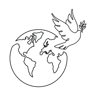 World Peace - No War - End Wars - Stop Wars - Anti War - Dove of Peace T-Shirt