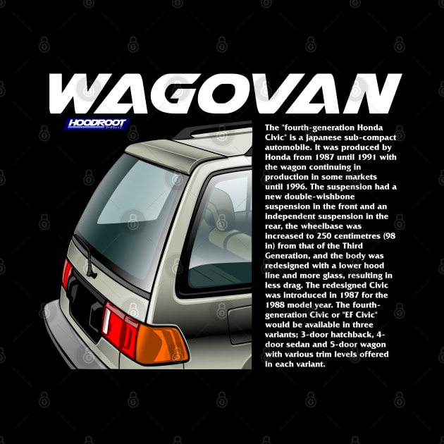 4th GEN CIVIC SHUTTLE WAGOVAN BLACK by hoodroot