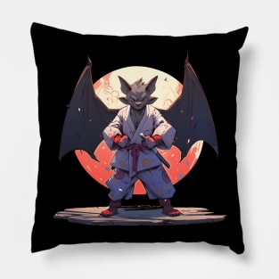 Kawaii Style Karate Master Bat Pillow