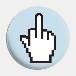 Pixelated Middle Finger T-Shirt Pin