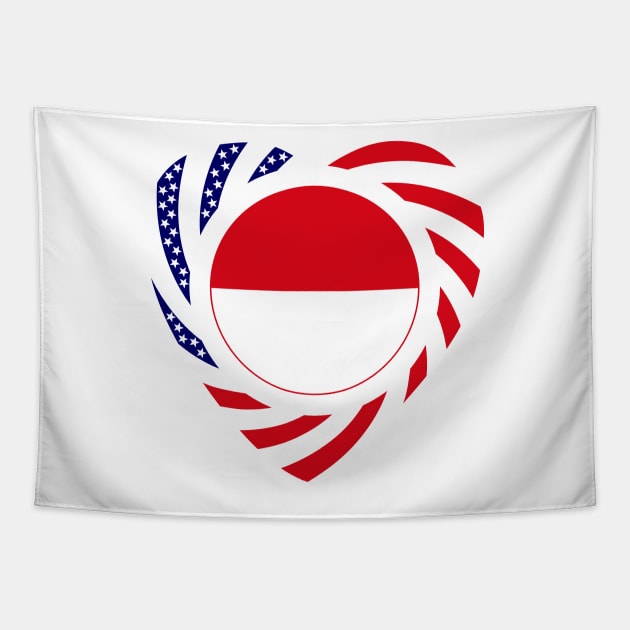 Indonesian Multinational Patriot Flag Series (Heart) Tapestry by Village Values