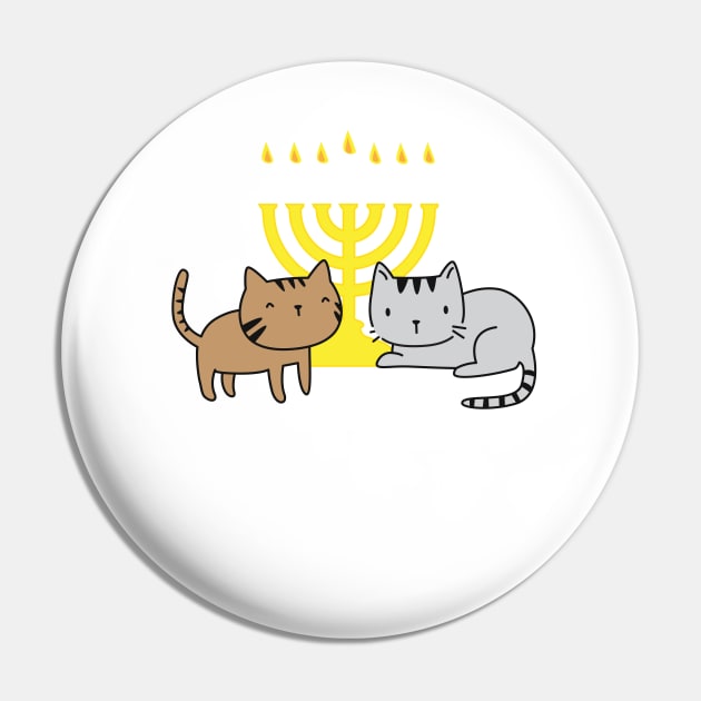 Happy Hanukkah - Hanukcats! Funny Cat lover Hannukah gifts Pin by teemaniac
