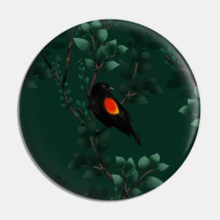 Red-Winged Blackbird Pattern Pin