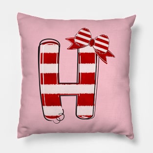 Letter H (Christmas Alphabet) Pillow