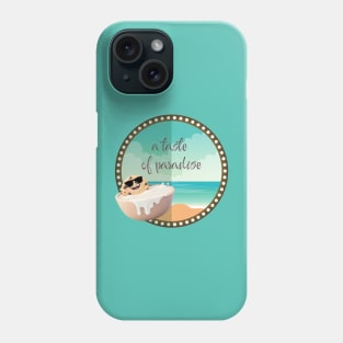 A Taste of Paradise - Cookie Sunbathing in Milk on the Beach Phone Case