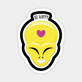 Alien face-Be happy Magnet