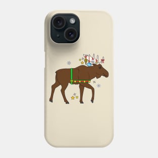 Festive Christmas Holiday Moose Phone Case