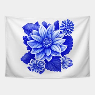 blue flower blooming Tapestry