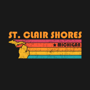 St. Clair Shores Michigan Vintage Distressed Souvenir T-Shirt