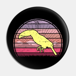 Toucan Bird Sunset Pin