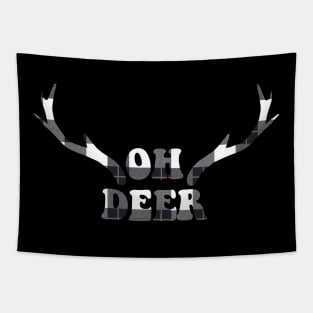 oh deer buffalo plaid Tapestry