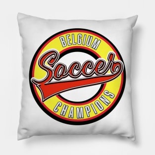 Belgium Soccer Champions logo Pillow