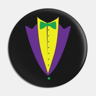 Mardi Gras Fake Faux Tux 2018 Pin