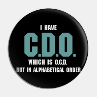 Alphabetical OCD Pin