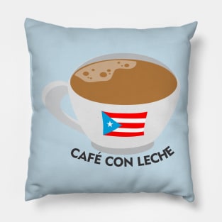 Boricua Cafe con Leche Puerto Rican Coffee Milk Latino Food Pillow