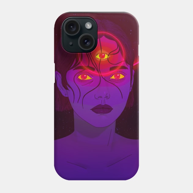 Psychonaut Girl (GIF) Phone Case by PHAZED