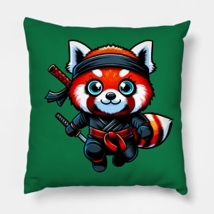 Ninja Red Panda Pillow