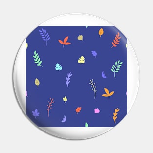 Leaves on a Blue Background, Smaller Pin