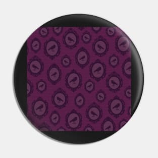 Purple Crow Cameo Pin