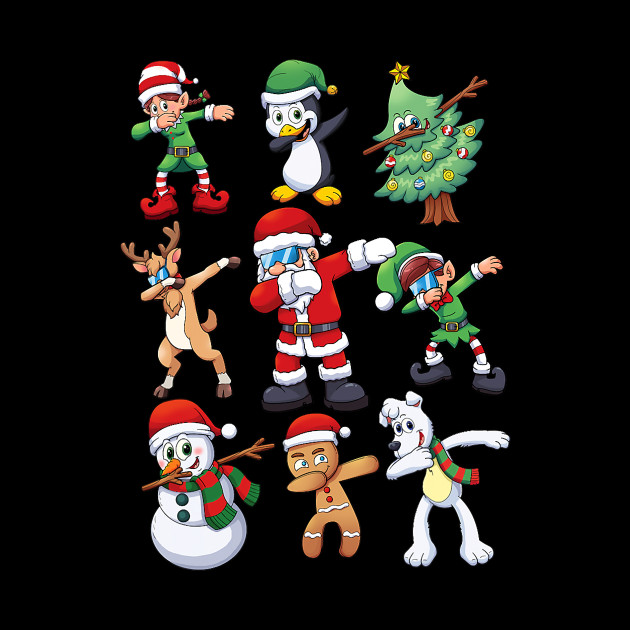 Kids Boys Dabbing Santa Elves Xmas - Kids Boys Dabbing Santa - Phone Case