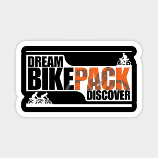 Dream Bikepack Discover Orange on Dark Color Magnet
