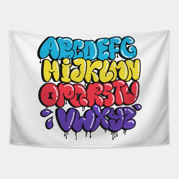 Abc t-shirt Tapestry by ByPix