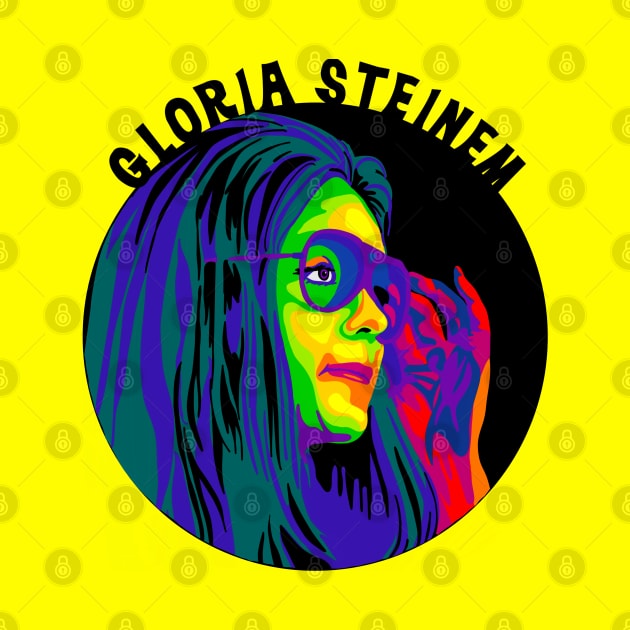 Gloria Steinem Rainbow Portrait by Slightly Unhinged