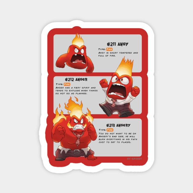 Anger Evolutions Magnet by disneyevolutions