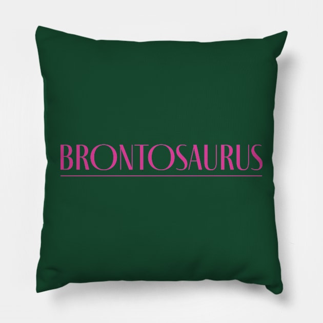 BRONTOSAURUS Pillow by TVcreative